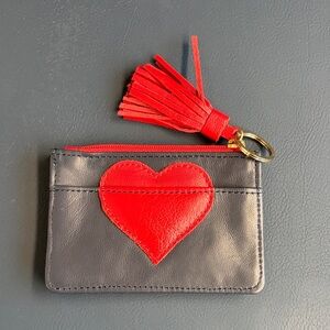 Red Heart Tassel Card Holder Wallet - Women Accessories